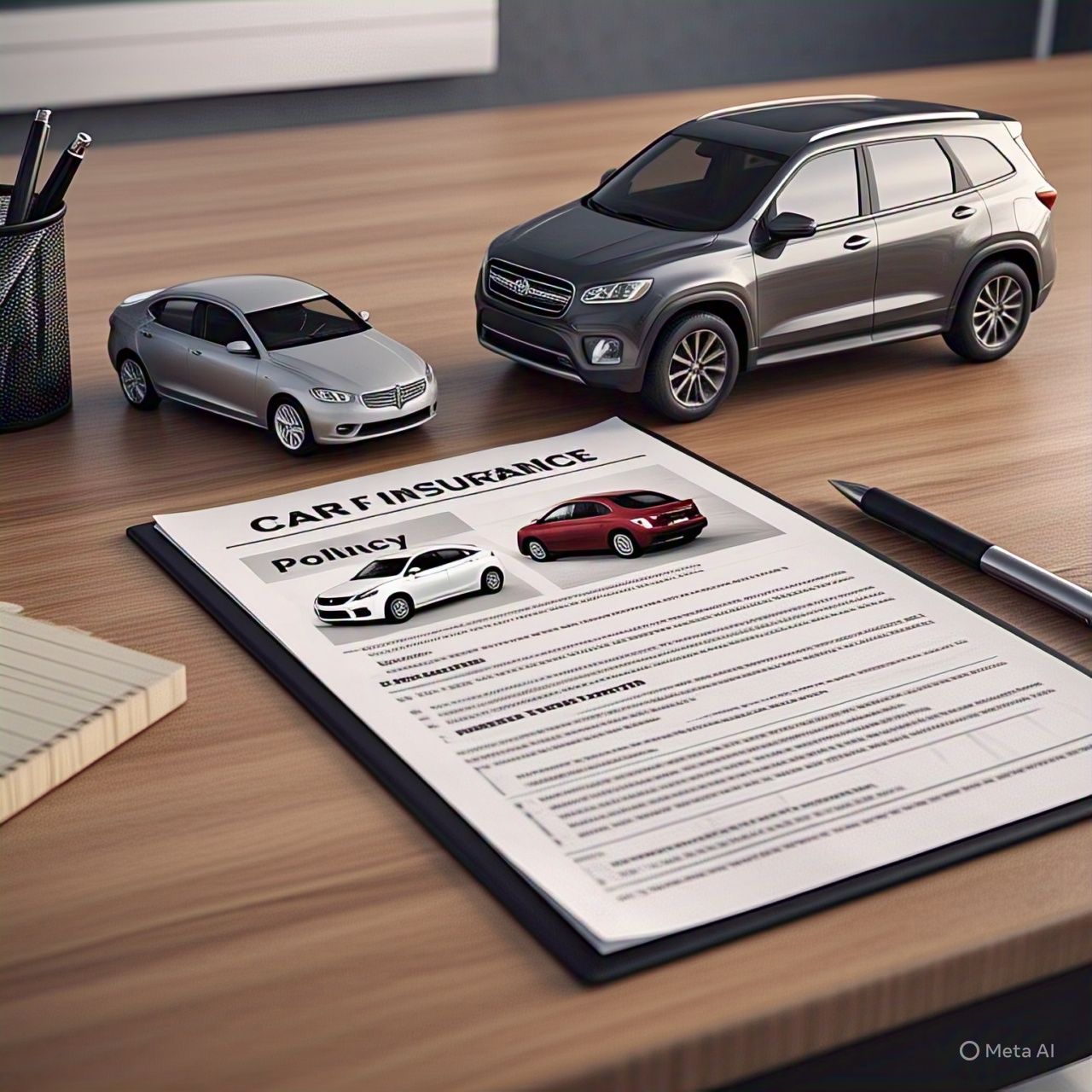 Person reading an insurance policy document